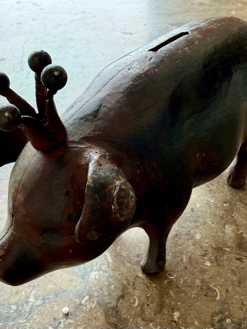 VERY RARE Jan Barboglio Crowned Pig Bank - Picture 7 of 11
